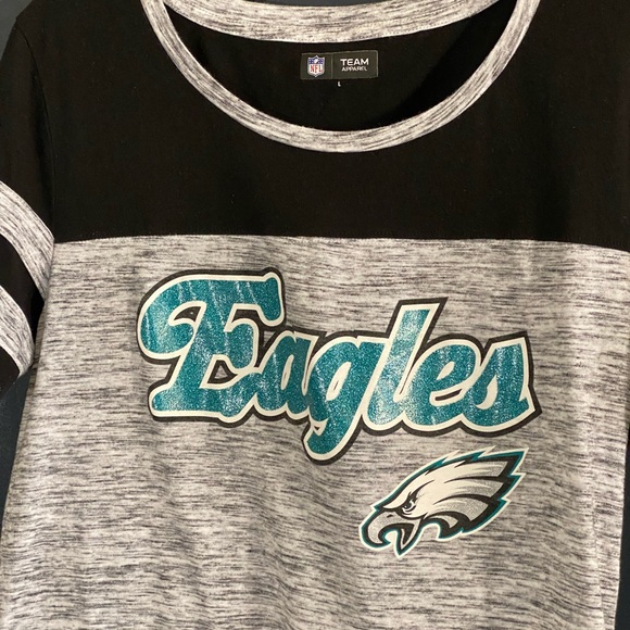 Philadelphia Eagles Women’s Gray NFL Team T-Shirt L Football Sporty Fan Gear - Picture 6 of 6